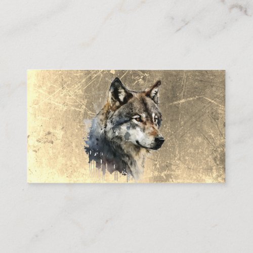 Wolf Wolves Head Logo Animal Wildlife Nature  Business Card