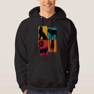Wolf wolves Retro Design Hoodie