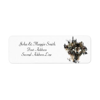 Wolf, Wolves, Wild Animal, Mountain Nature, Label