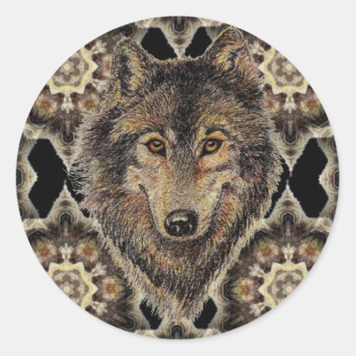 Wolf Wolves Wild Animal Nature Classic Round Sticker