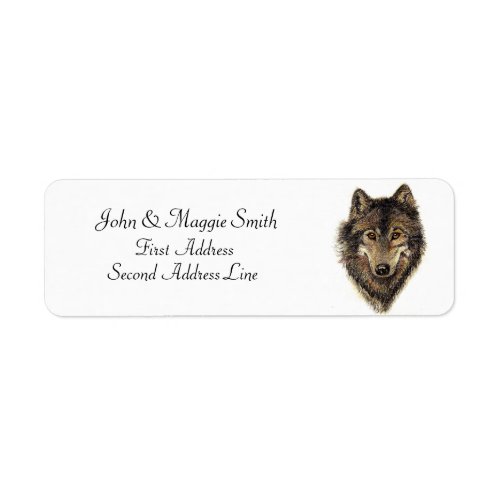 Wolf Wolves Wild Animal Nature Label
