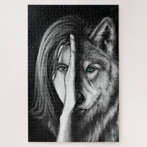 Wolf Woman _ Emotion Acrylic Jigsaw Puzzle