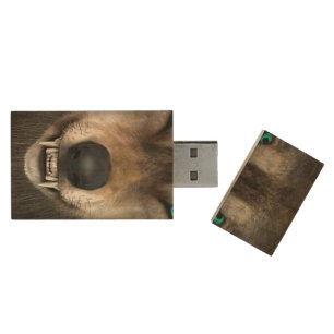 Wolf Wood USB Flash Drive