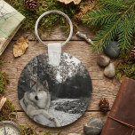 Wolf Woodland Animal Forest  Keychain<br><div class="desc">This design was created though digital art. It may be personalized in the area provided by changing the photo and/or text. Or it can be customized by choosing the click to customize further option and delete or change the color the background, add text, change the text color or style, or...</div>