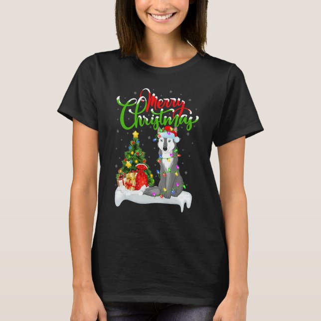 Wolf   Xmas Decorations Santa Wolf Christmas T-Shirt (Front)