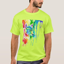 Wolf youth T-shirt colorful beautiful and very won