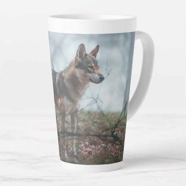 Wolfdog Latte Mug (Right Angle)