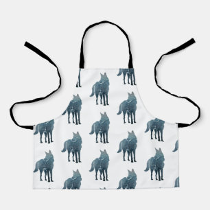 Wolfdog on ice, kids Apron