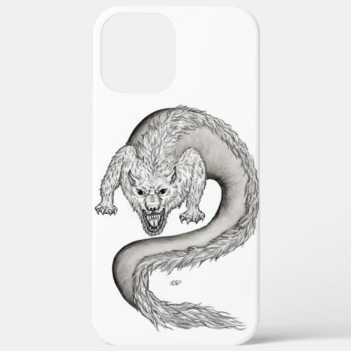 Wolfdragon black and white design iPhone 12 pro max case