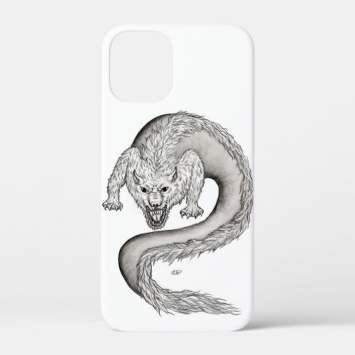 Wolfdragon black and white design iPhone 12 mini case