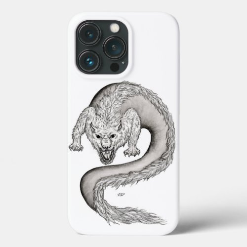 Wolfdragon black and white design iPhone 13 pro case