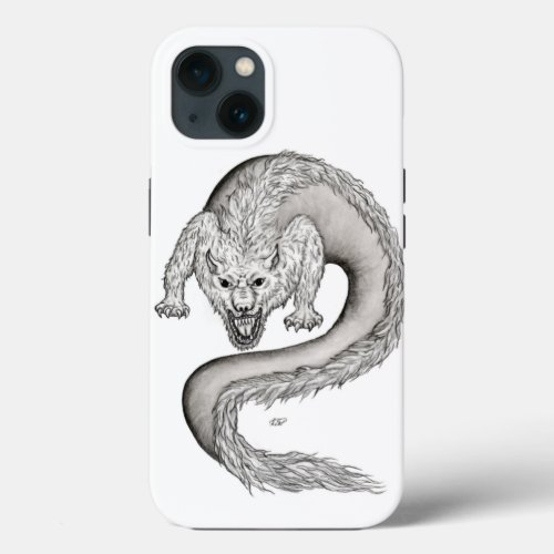 Wolfdragon black and white design iPhone 13 case