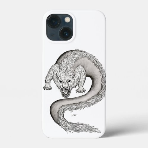Wolfdragon black and white design iPhone 13 mini case