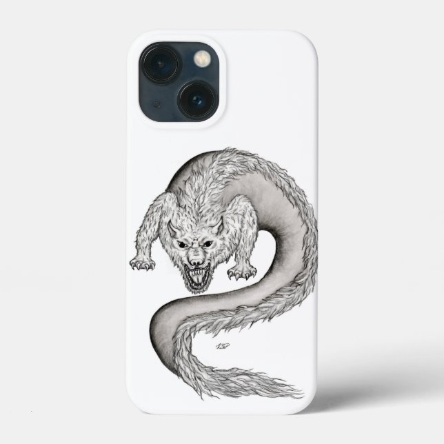 Wolfdragon black and white design Case-Mate iPhone case (Back)