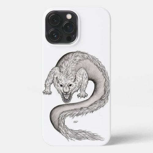 Wolfdragon black and white design iPhone 13 pro max case