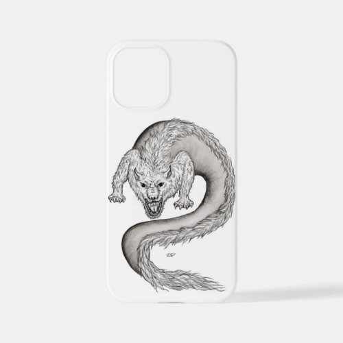 Wolfdragon black and white design iPhone 12 mini case