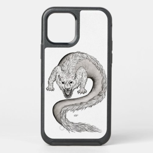 Wolfdragon black and white Design OtterBox Symmetry iPhone 12 Pro Case