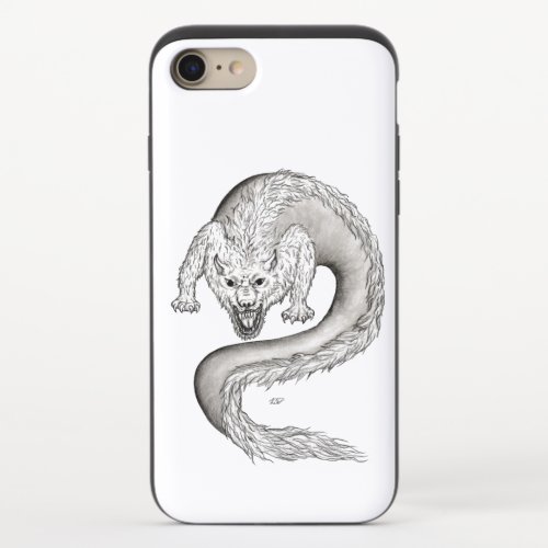 Wolfdragon black and white Design iPhone 87 Slider Case