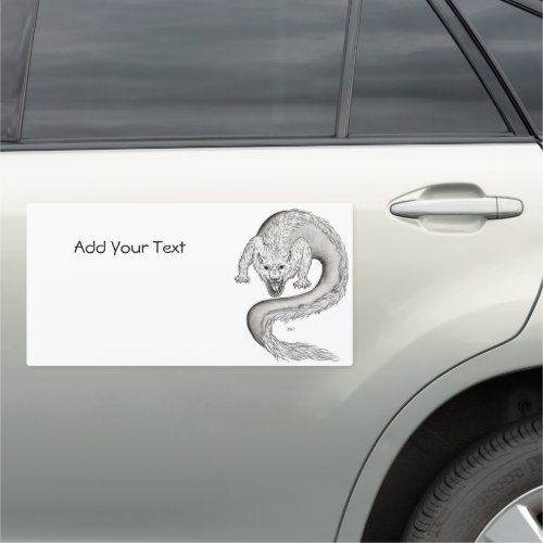 Wolfdragon  Wolf and Dragon mix_Creature Car Magnet