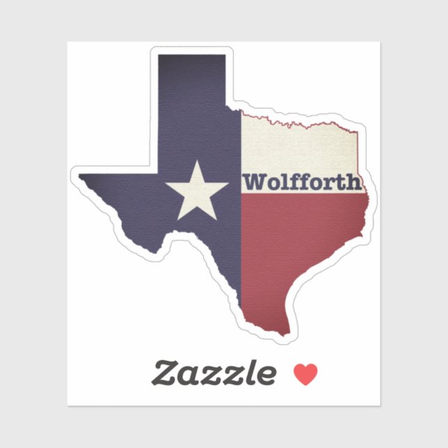 Wolfforth Texas Flag Sticker (Sheet)