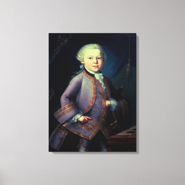 Wolfgang Amadeus Mozart , 1763 Canvas Print (Front)