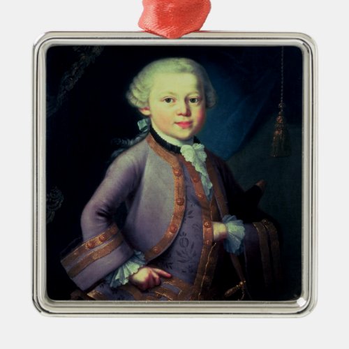 Wolfgang Amadeus Mozart  1763 Metal Ornament