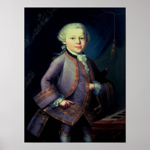 Wolfgang Amadeus Mozart  1763 Poster