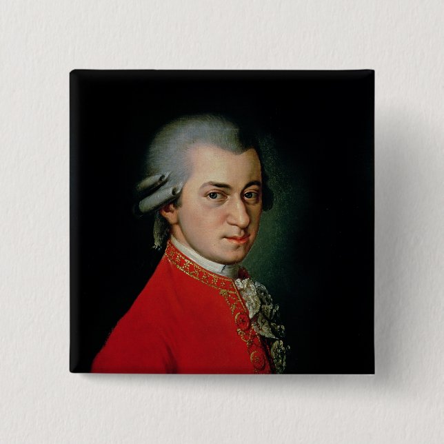 Wolfgang Amadeus Mozart, 1818 Pinback Button (Front)