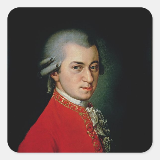 Wolfgang Amadeus Mozart, 1818 Square Sticker (Front)