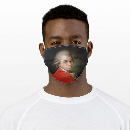 Wolfgang Amadeus Mozart Adult Cloth Face Mask (Worn)