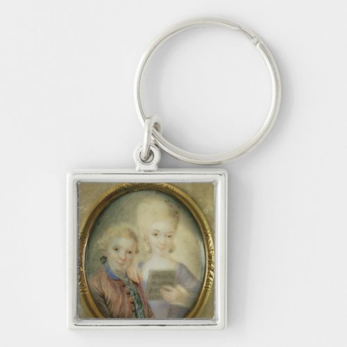 Wolfgang Amadeus Mozart  and his sister Keychain