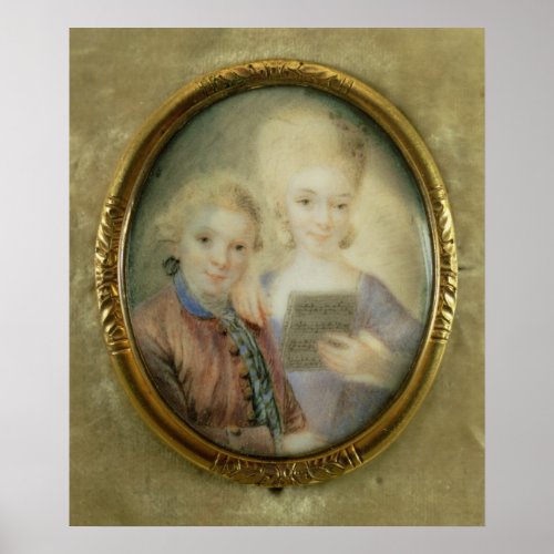 Wolfgang Amadeus Mozart  and his sister Poster