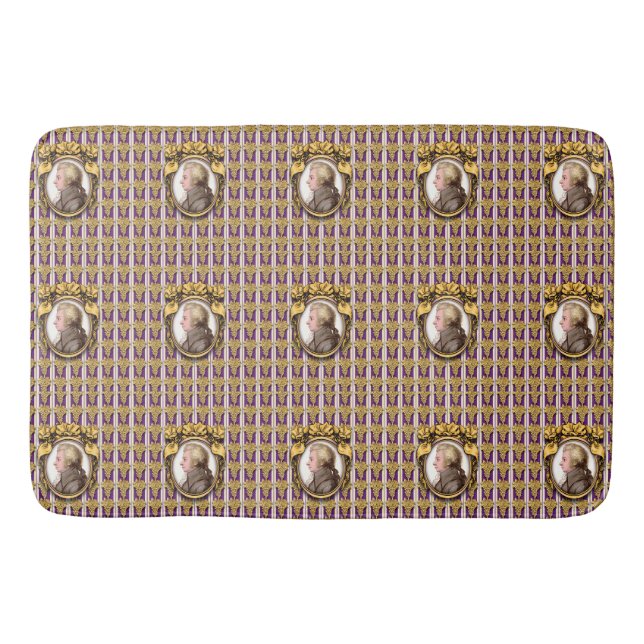 Wolfgang Amadeus Mozart Bathroom Mat (Front)