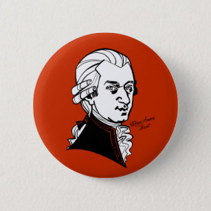 Wolfgang Amadeus Mozart Button