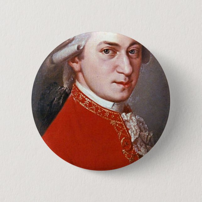 Wolfgang Amadeus Mozart Button (Front)