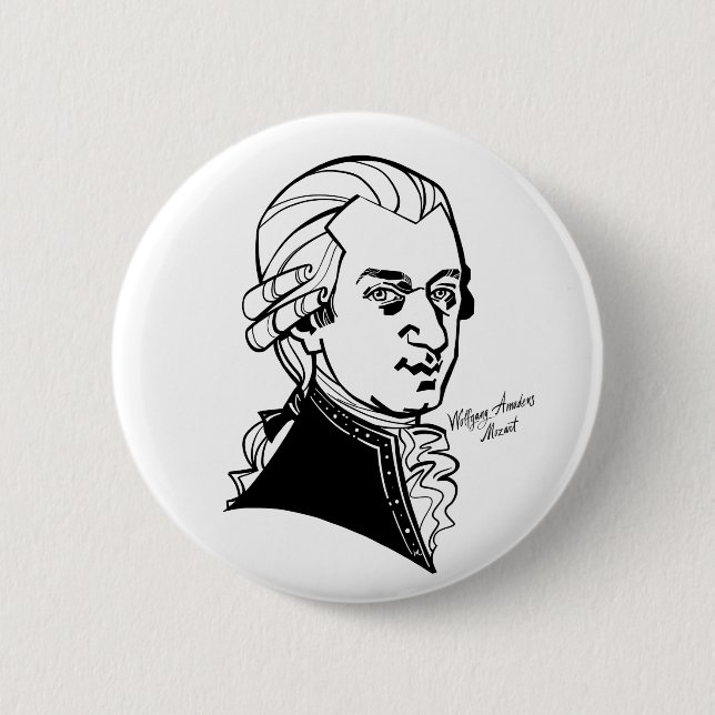 Wolfgang Amadeus Mozart Button (Front)