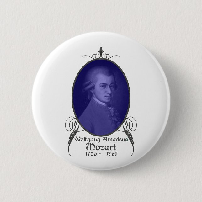 Wolfgang Amadeus Mozart Button (Front)