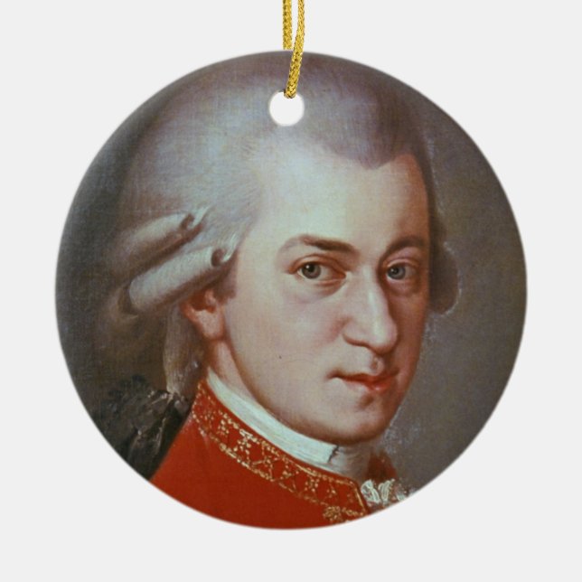 Wolfgang Amadeus Mozart Ceramic Ornament (Front)