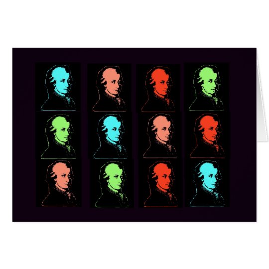 Wolfgang Amadeus Mozart Collage Card