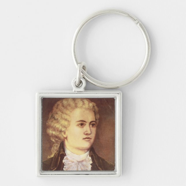 Wolfgang Amadeus Mozart  during his stay Keychain (Front)