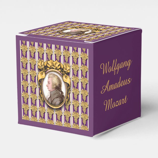 Wolfgang Amadeus Mozart Favor Boxes (Front Side)