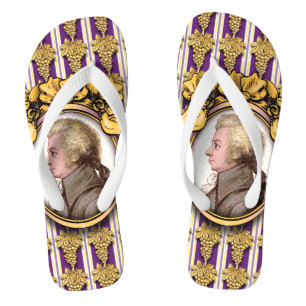 Wolfgang Amadeus Mozart Flip Flops