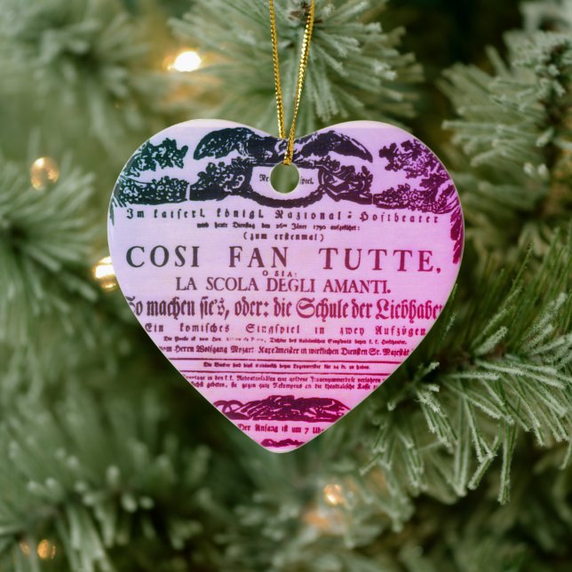 ♥ Wolfgang Amadeus Mozart Herz Oper Cosi fan tutte Ceramic Ornament (Tree)