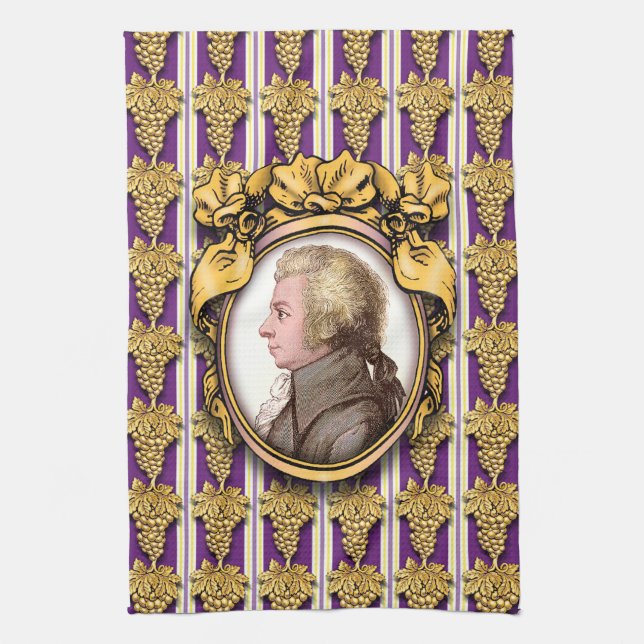 Wolfgang Amadeus Mozart Kitchen Towel (Vertical)