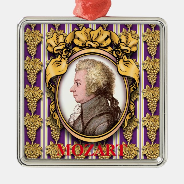 Wolfgang Amadeus Mozart Metal Ornament (Front)