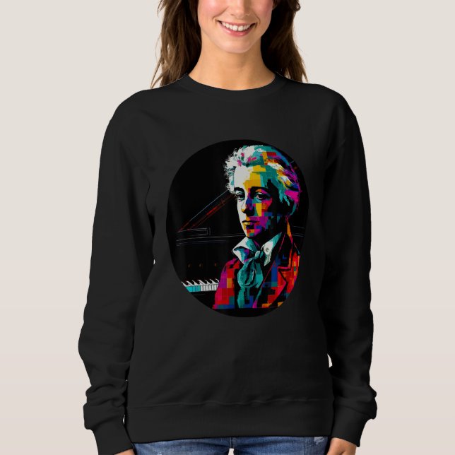 Wolfgang Amadeus Mozart Music Composer Piano Sweatshirt (Front)