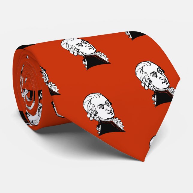 Wolfgang Amadeus Mozart Neck Tie (Rolled)