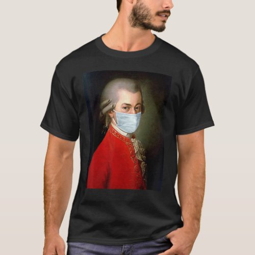 Wolfgang Amadeus Mozart Pandemic Quarantine Face M T_Shirt