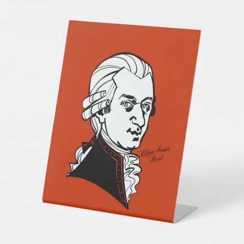 Wolfgang Amadeus Mozart Pedestal Sign