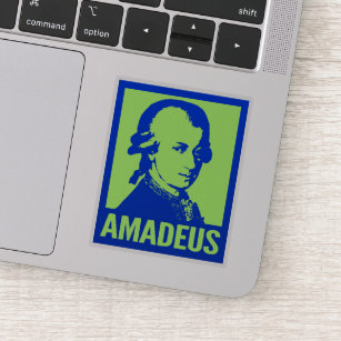 Wolfgang Amadeus Mozart Pop Art Custom Cut Vinyl Sticker